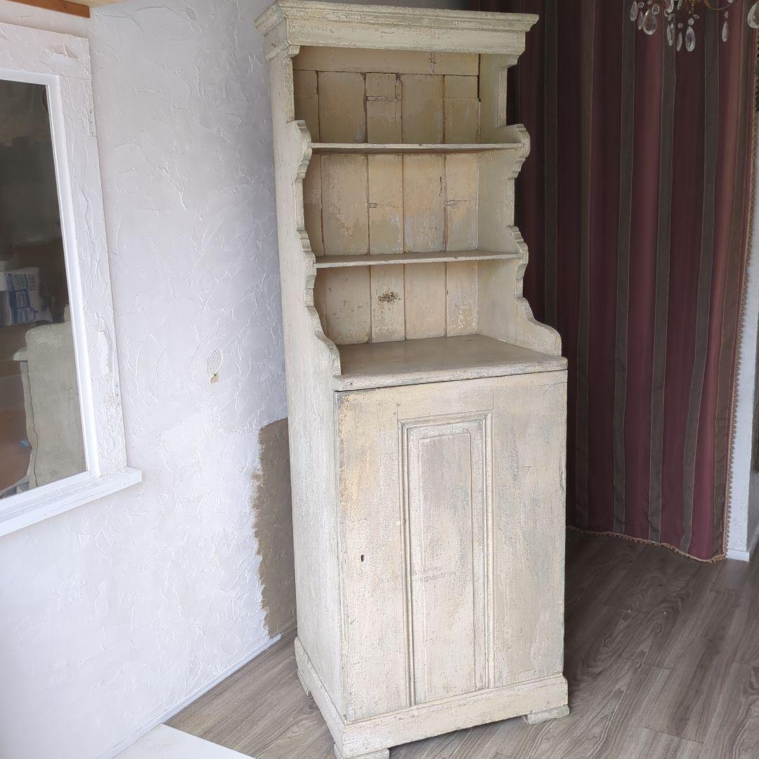 フランスアンティークキャビネット19世紀 シャビー