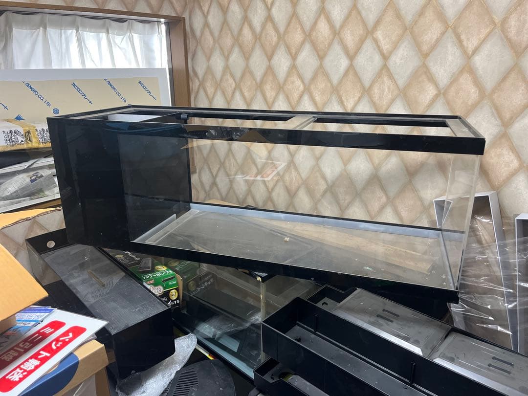 アクリル180×60×60（13㍉） 木材台180×60×高さ80 ２点セット