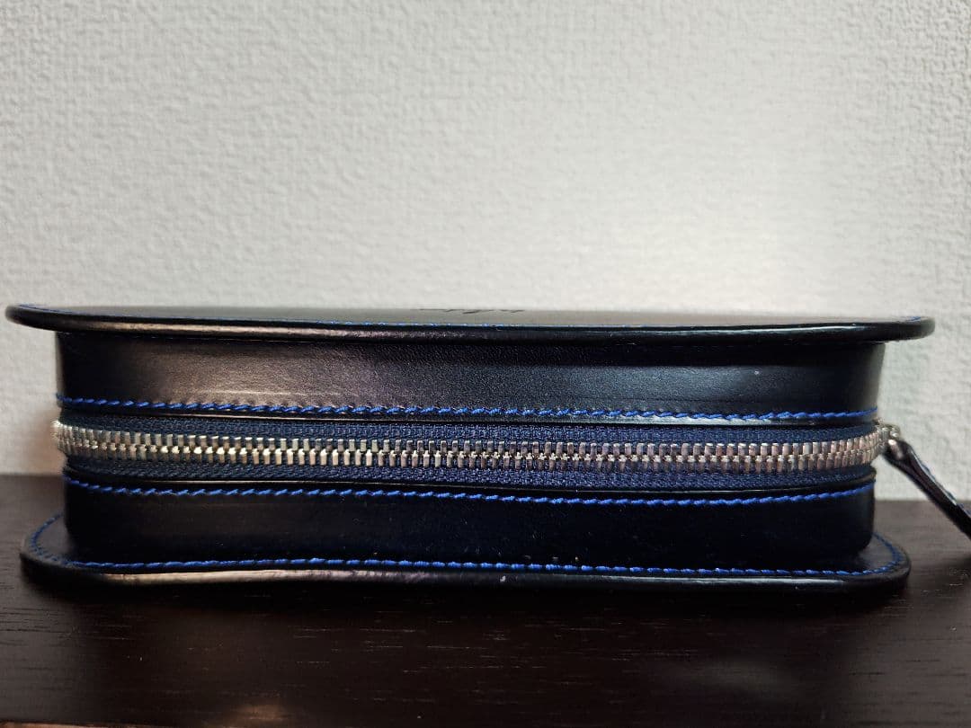 超美品 ルボナー デブペンケース ブッテーロ ネイビー ル・ボナー