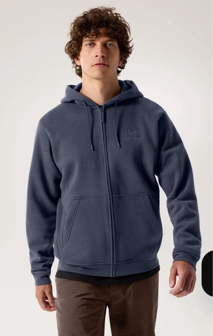 エンブレムフリースフルジップフーディARC'TERYX ブラックサファイア　S