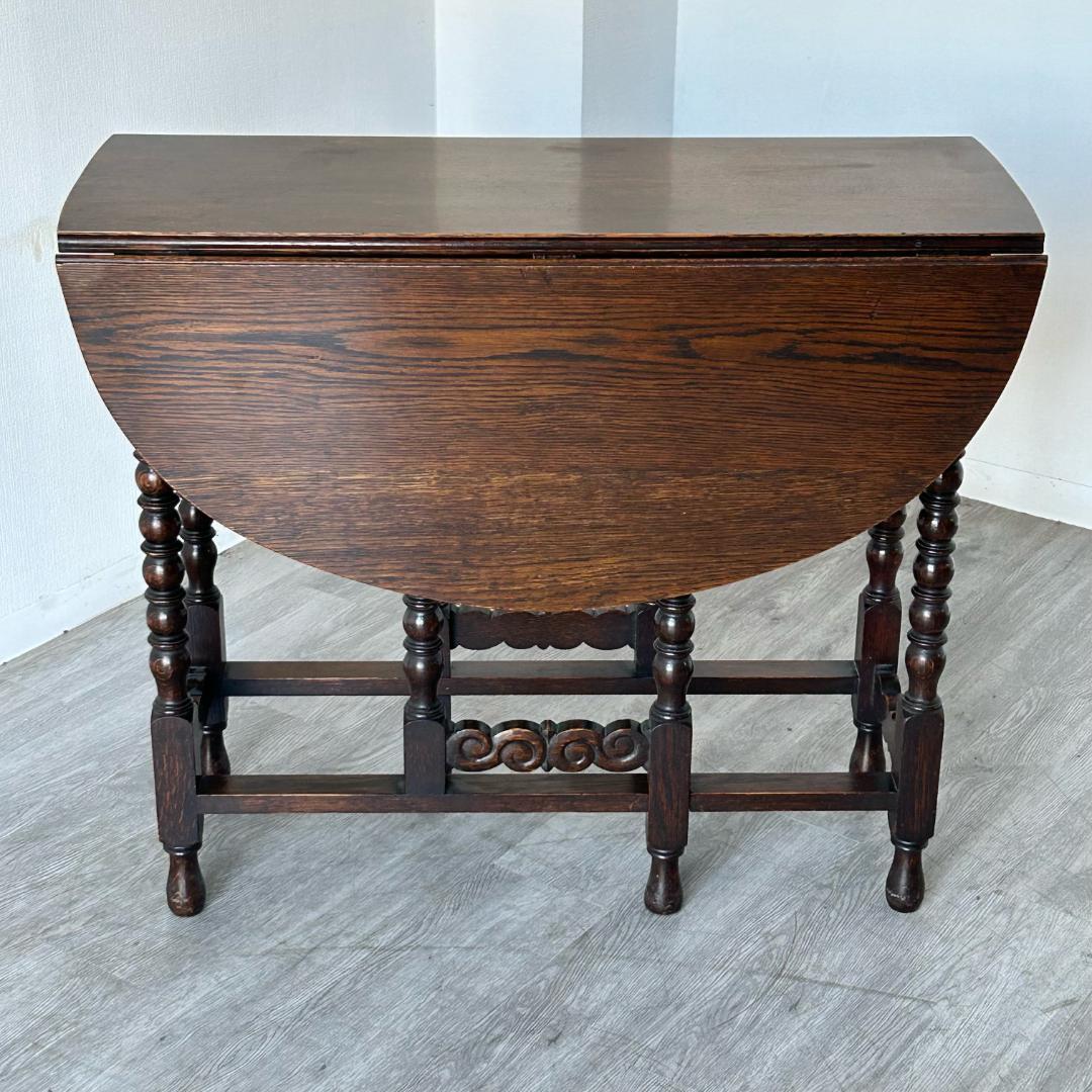 イギリス アンティーク ゲートレッグテーブル 折りたたみテーブル 159A