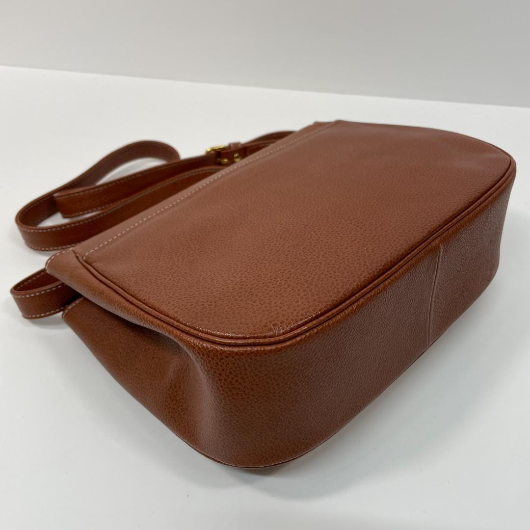 イブサンローラン ショルダー ヴィンテージ YSL ブラウン MBZ101