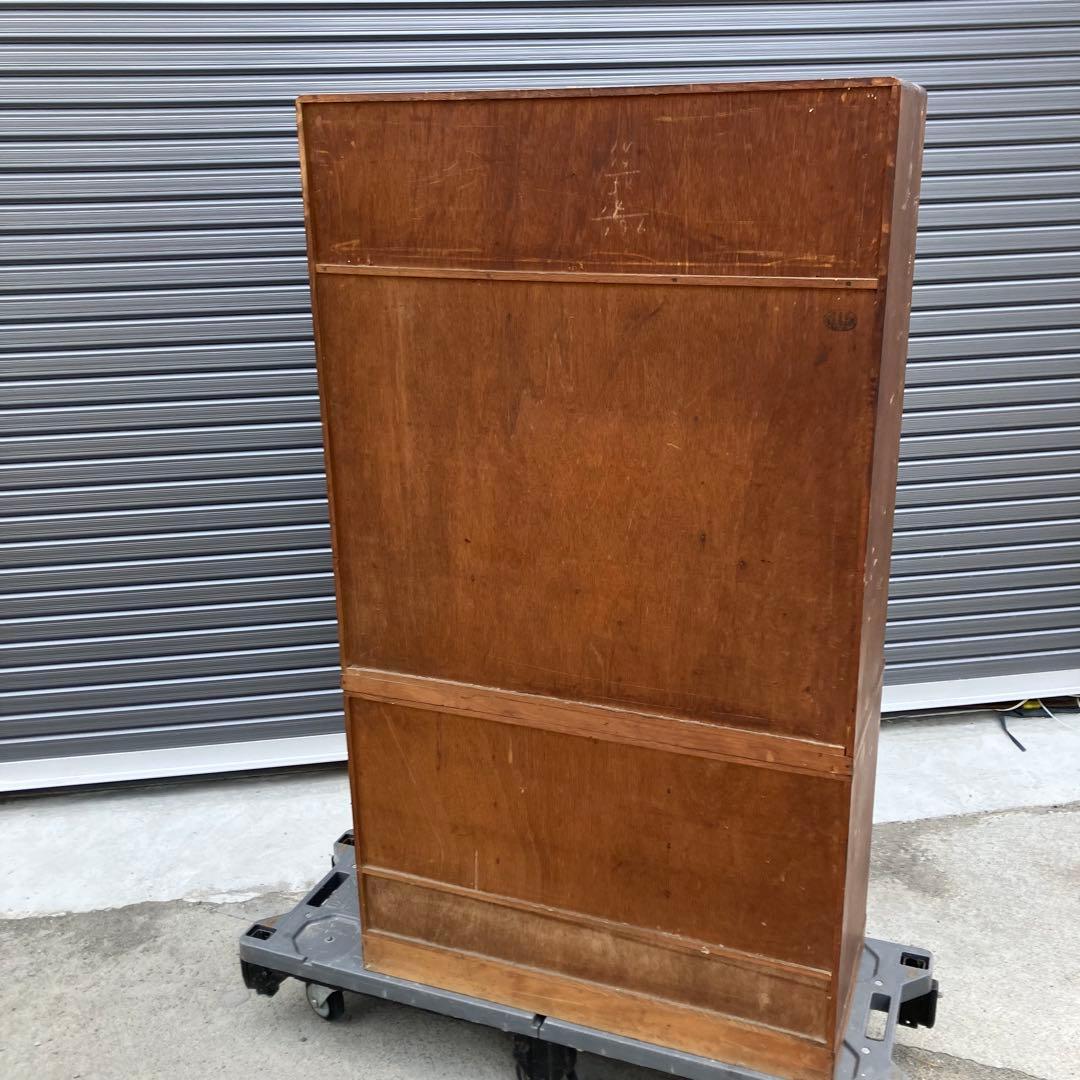 昭和レトロ 松永木工所 木製茶箪笥 茶棚 ガラス戸 サイドボード 古家具 古民家