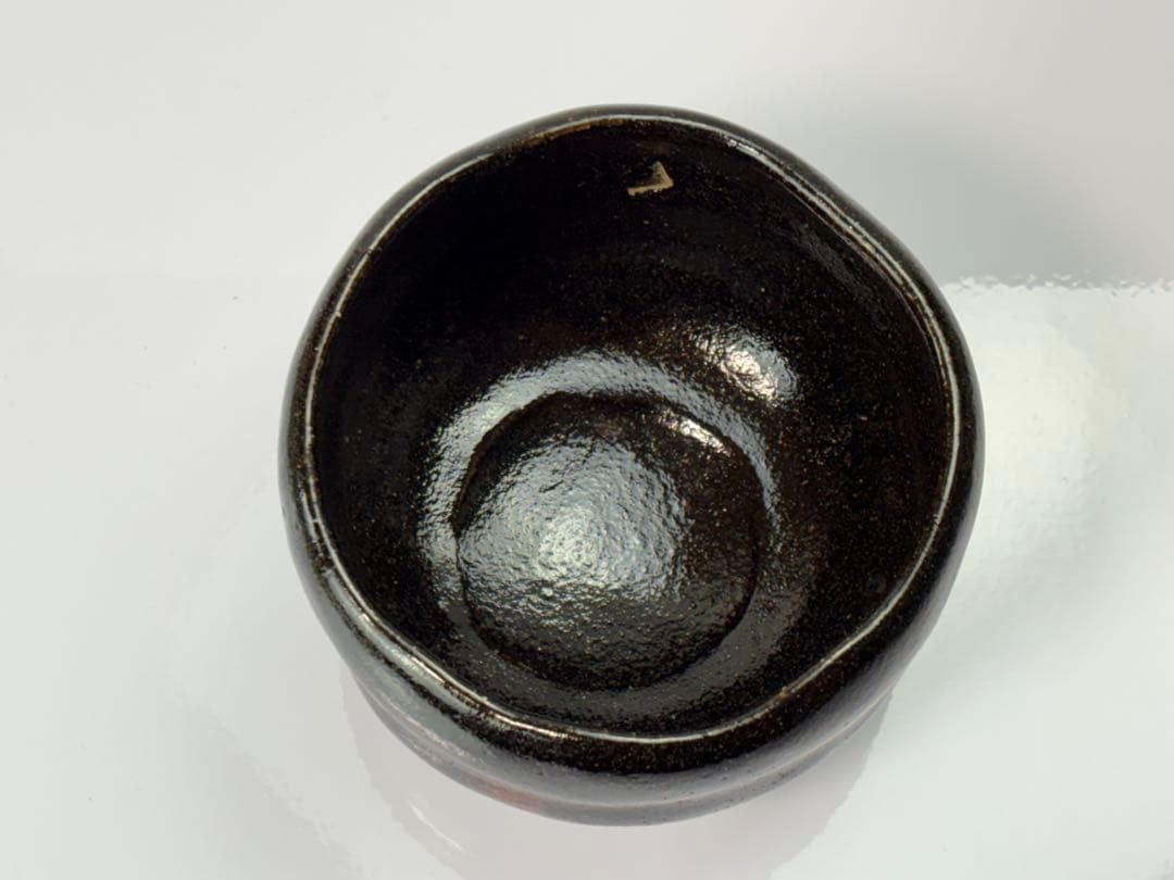 八事窯 初代 【一休庵道年】造（本名中村新太郎）黒茶碗 共箱 R7112342