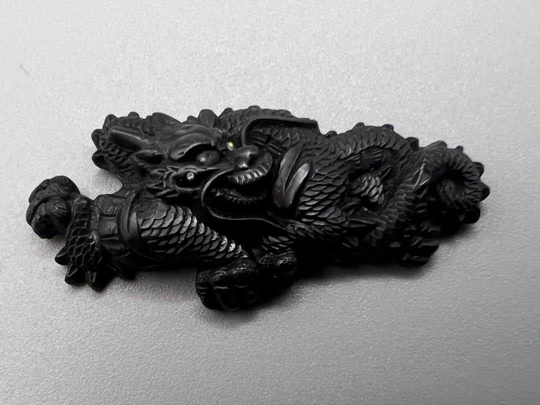 【海】江戸明治金工　鶏　獅子　龍　カニ　５点　金目　手彫　目貫　金銀象嵌　骨董品