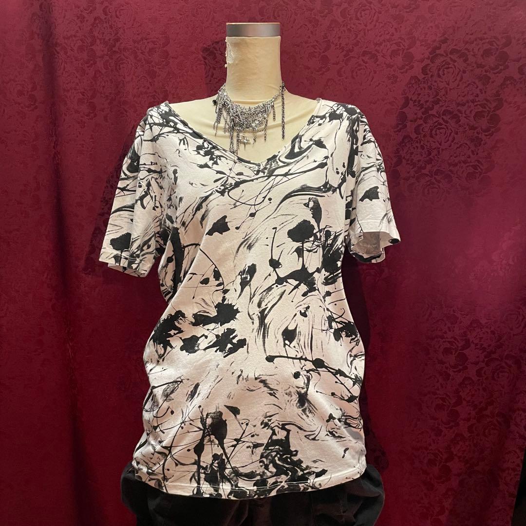 CIVARIZE ペイント柄 V系 平成 お兄系 y2k モード系 Tシャツ