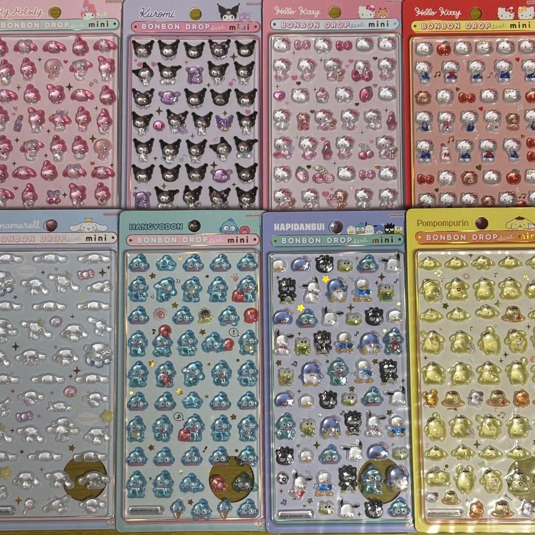 サンリオ　ボンボンドロップシールミニ　8種