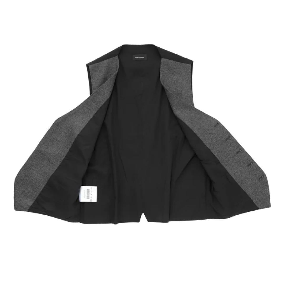 【新品未着用・タグ付き】タリアトーレストレッチウールジレ ブライアン グレー46