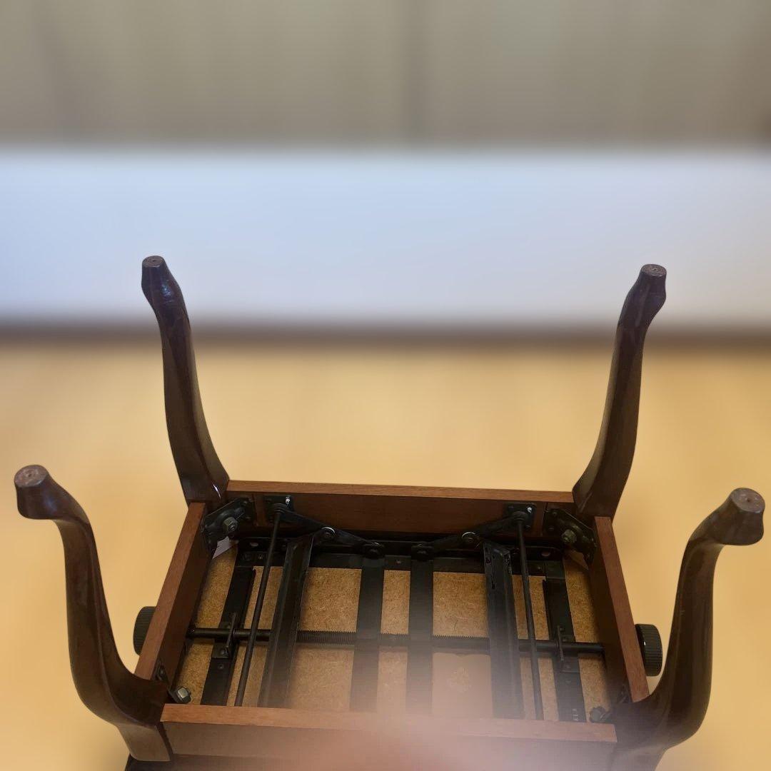 【極美品】YAMAHA ピアノ付属椅子　木目　猫脚　マホガニー