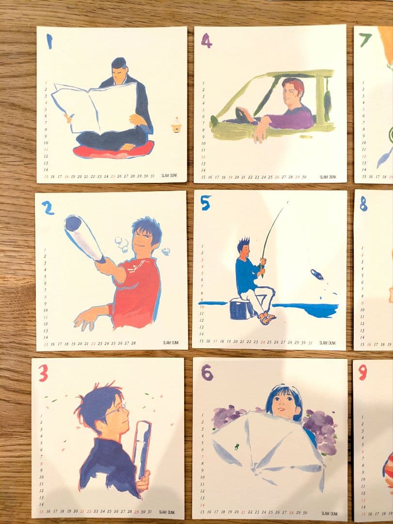 スラムダンク　SLAMDUNK　ミニ卓上カレンダー　1998年