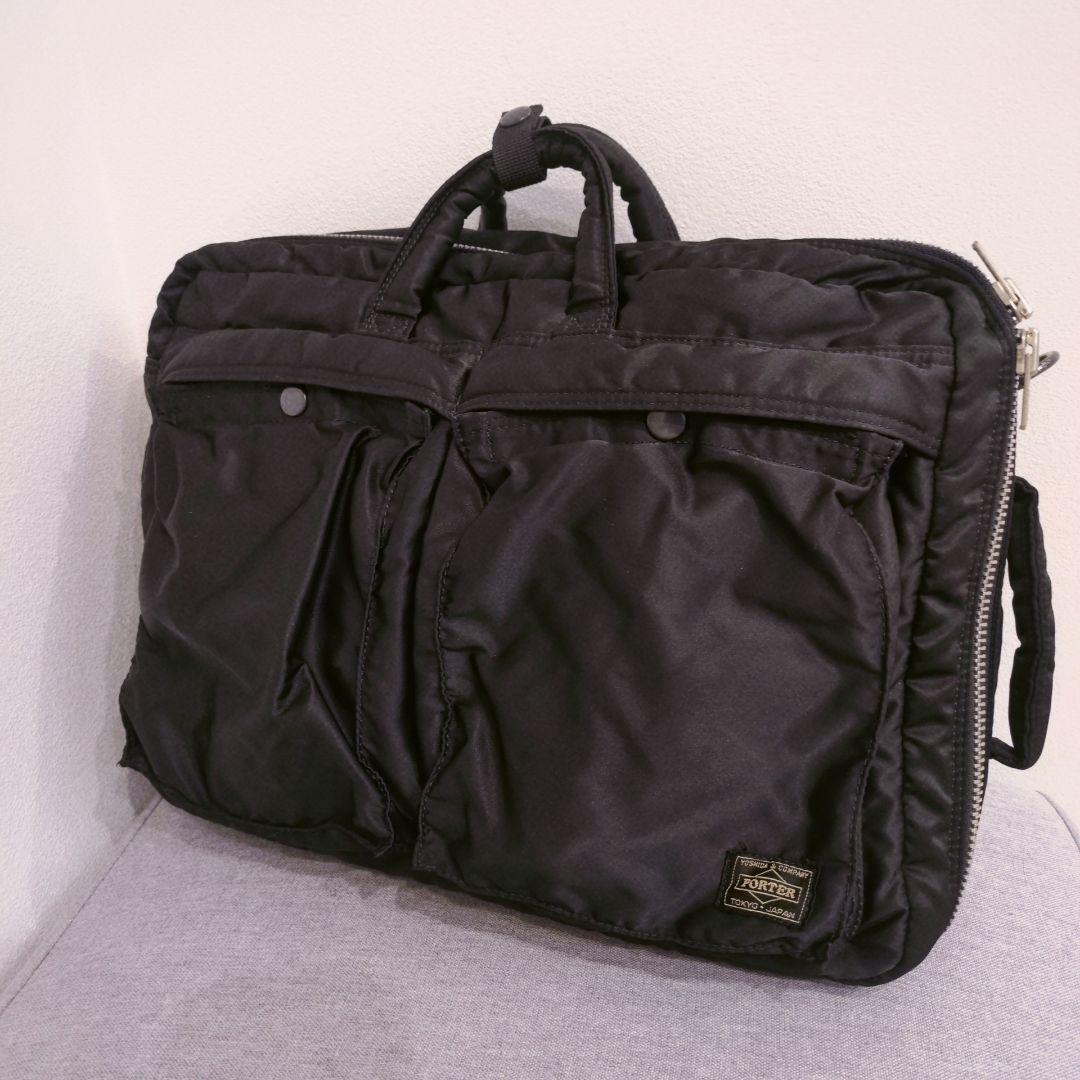 【美品】ポーター タンカー 3way ブリーフケース リュック 黒 ショルダー