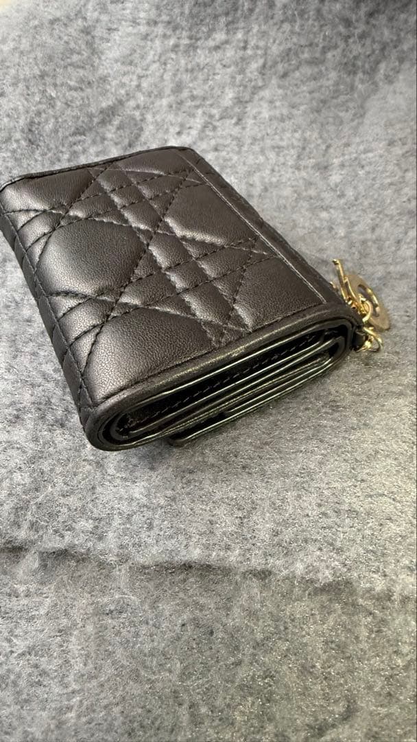 ディオール ロータスウォレット カナージュ 三つ折り財布