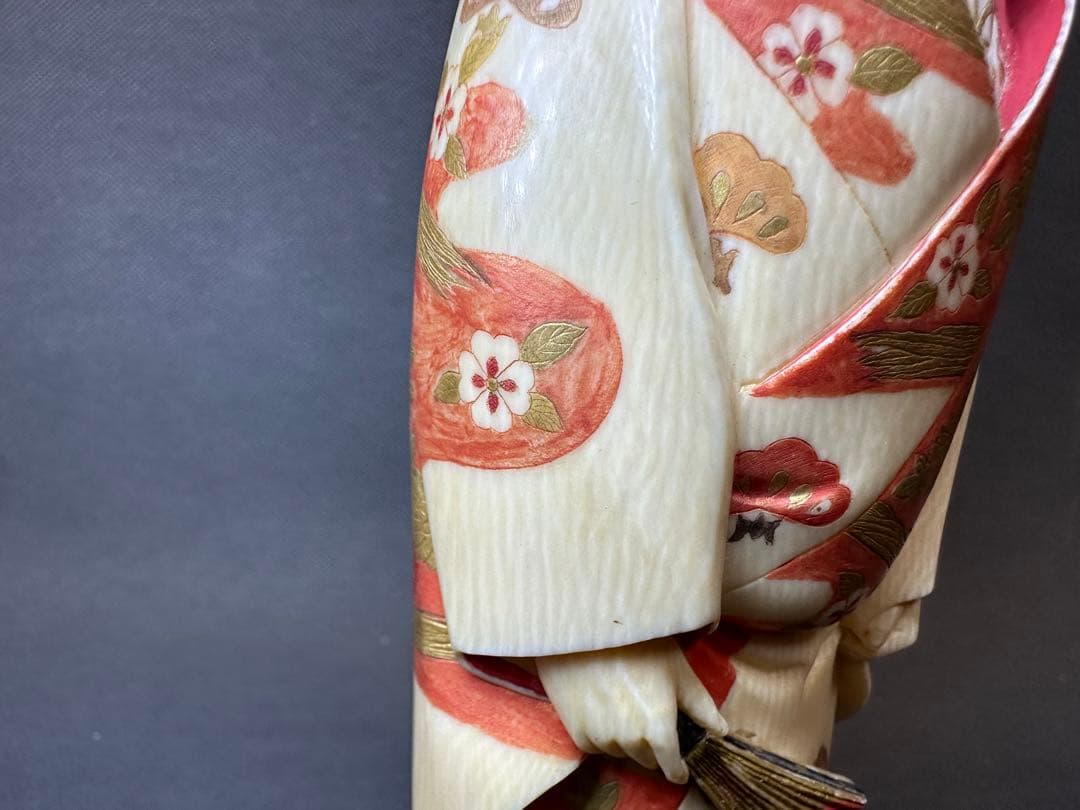 極上　博多人形　希少品　置物　仏像　和彫　天然素材　アンティーク　和彫　置物