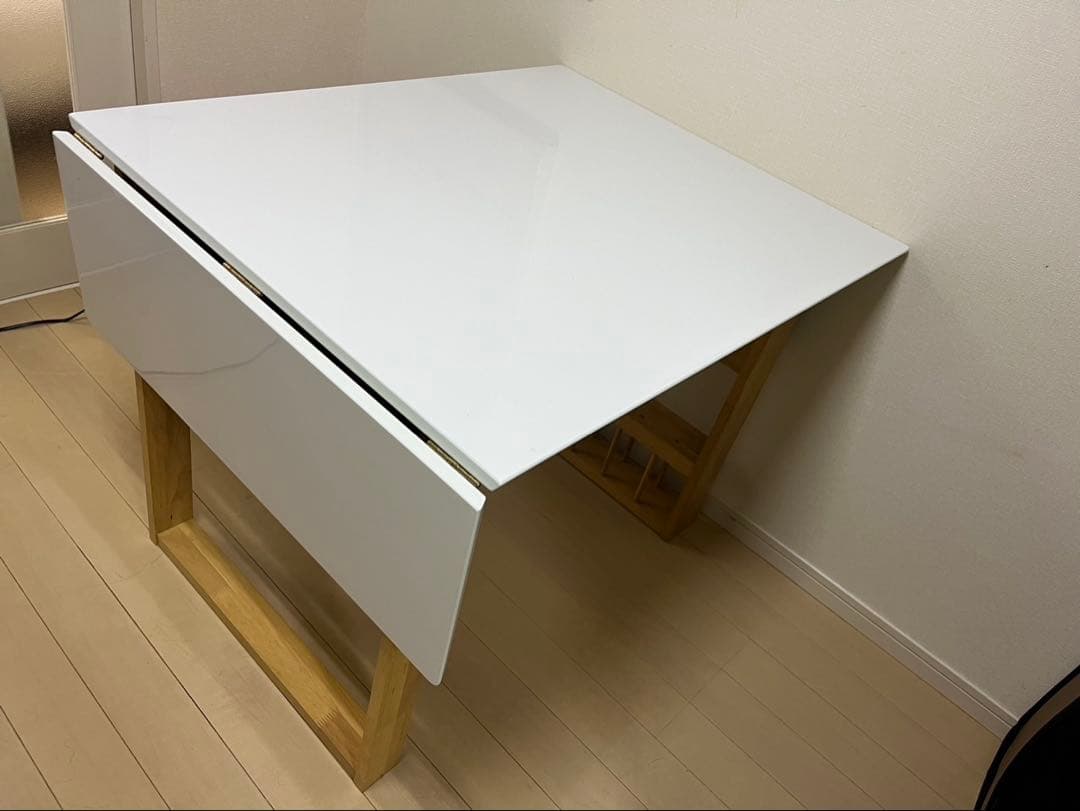 【送料込み】伸長式ダイニングテーブル (ロピア2 WH/LBR)