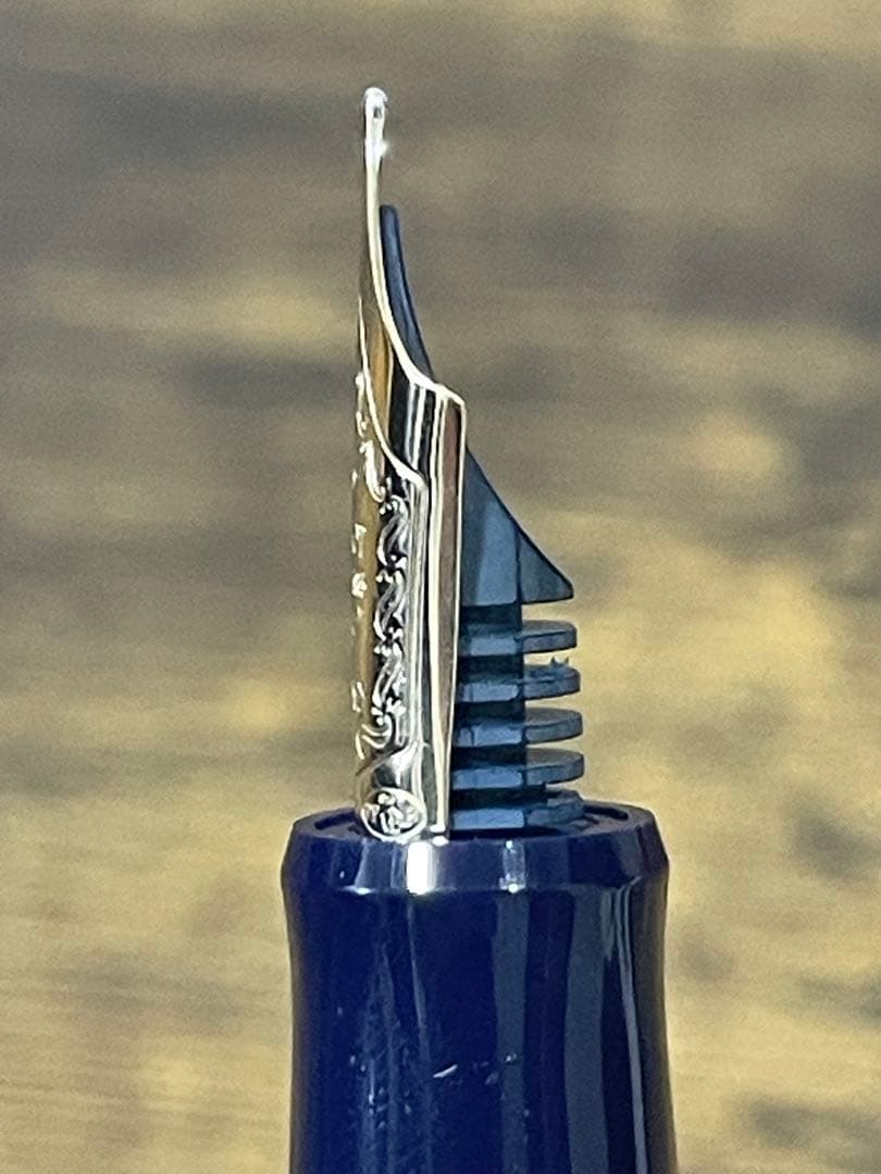 試筆のみ　ネイビー　網目　2016 限定　FM パイロット　万年筆　カスタム74