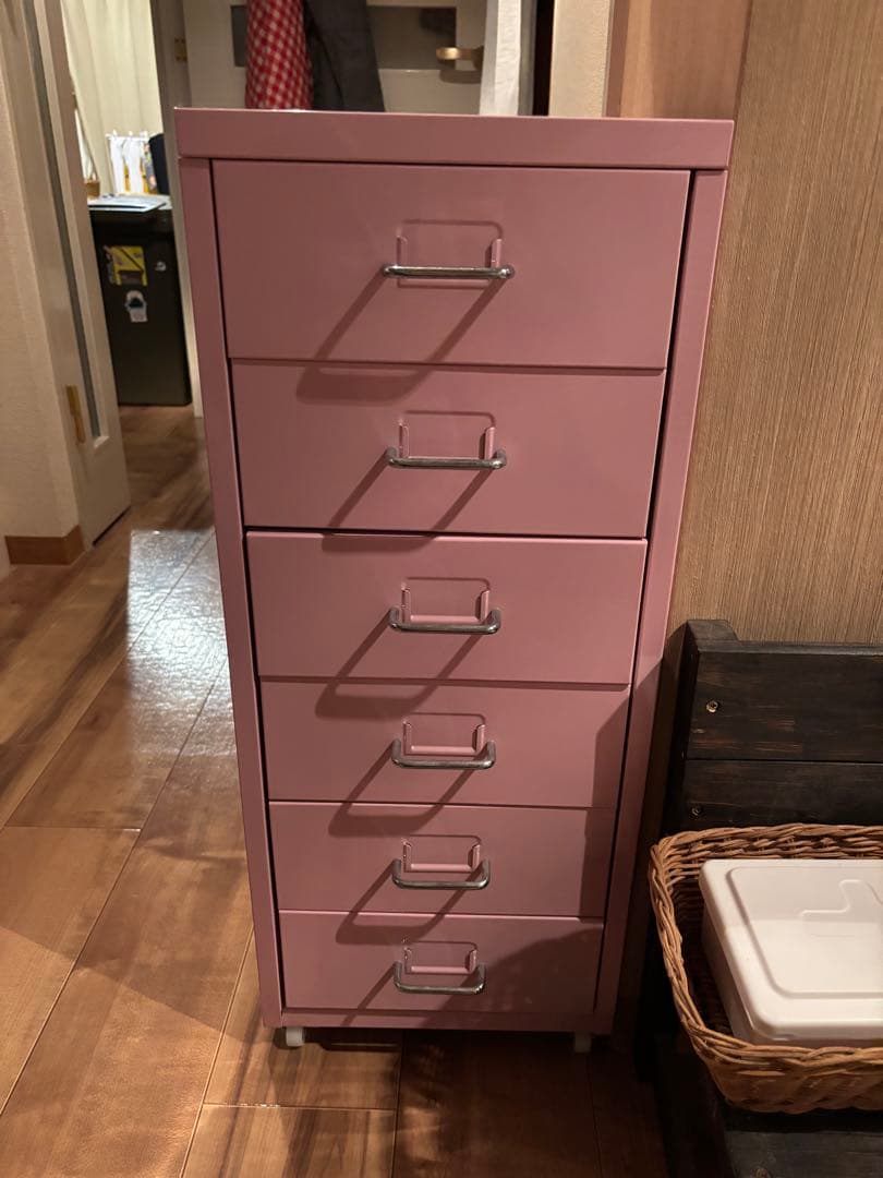IKEA HELMER ヘルメル 6段チェスト ピンク