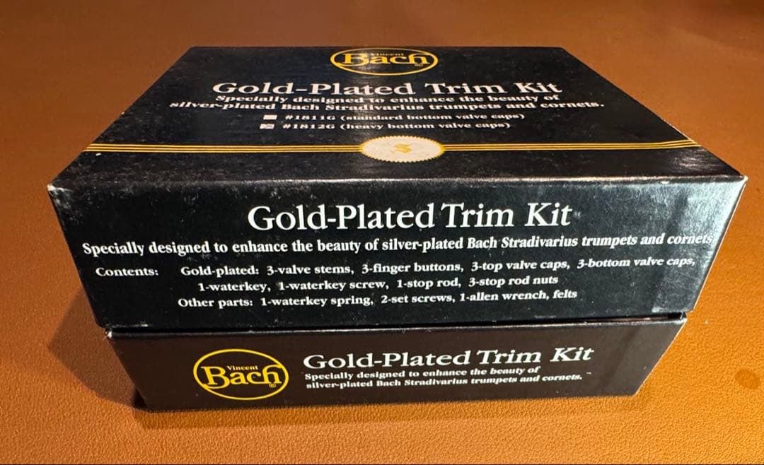 管楽器・吹奏楽器 Bach Gold-Plated Trim Kit #1812G