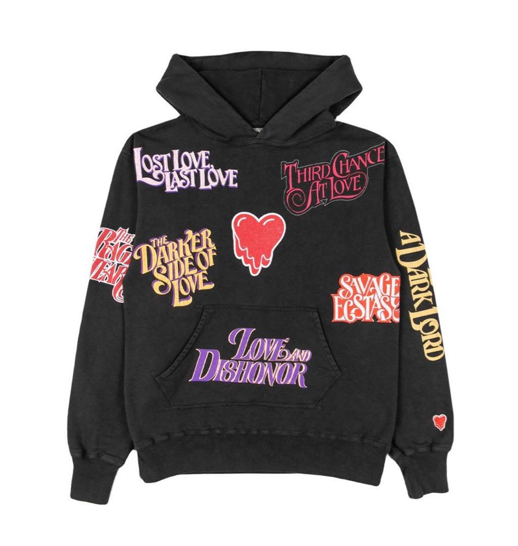 トップス EMOTIONALLY UNAVAILABLE lovestory hoodie