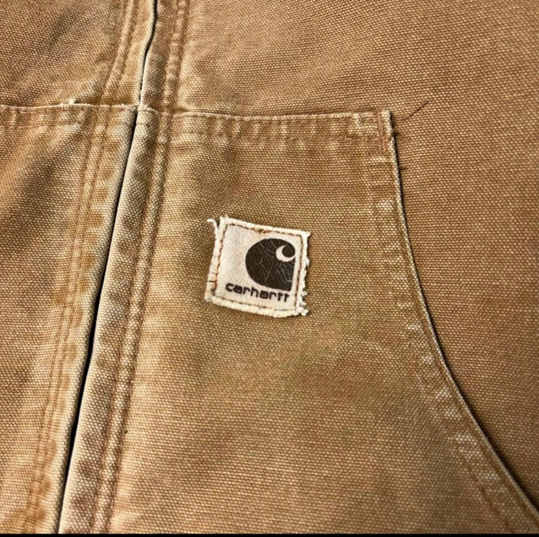 Carhartt カーハート ダック地 アクティブパーカー ブラウン KIDS