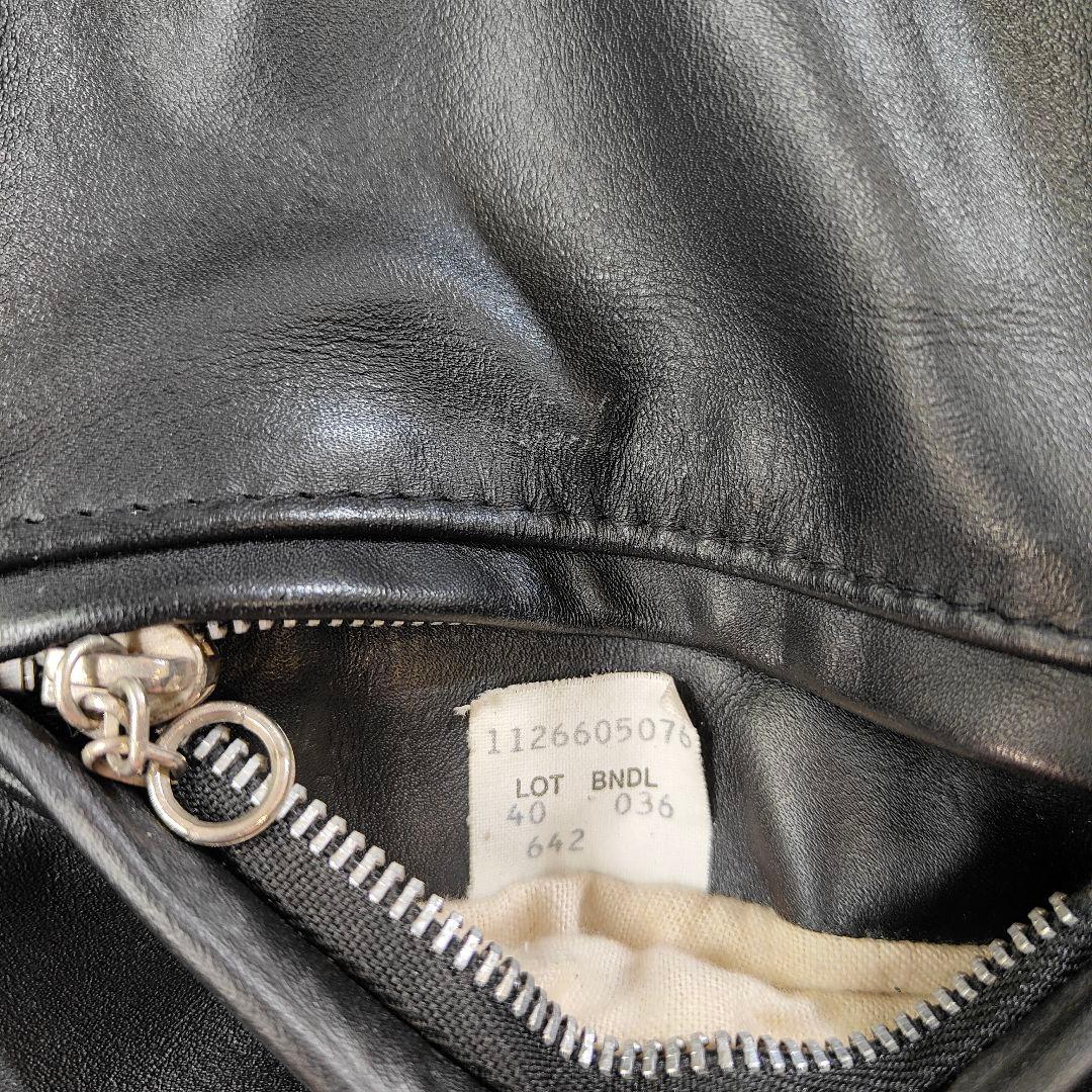 美品✨schott 642 レザージャケット　シングルライダース　牛革　40黒
