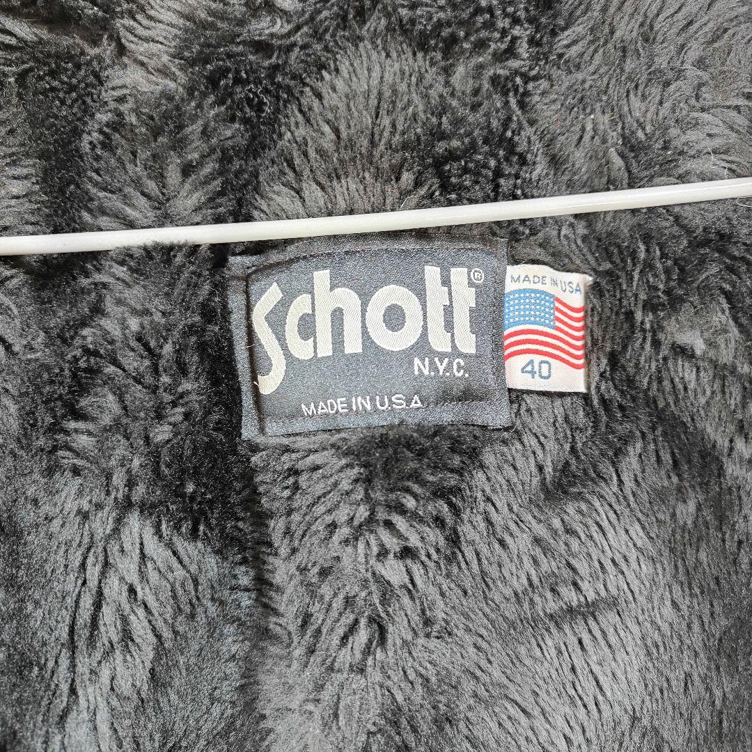 美品✨schott 642 レザージャケット　シングルライダース　牛革　40黒