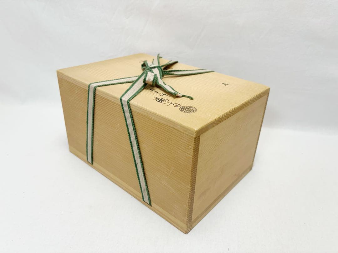 ほぼ未使用 懐石道具 塗師岡本陽斎作木製朱塗竹蒔絵 箸洗小吸物椀 5客竹形 共箱