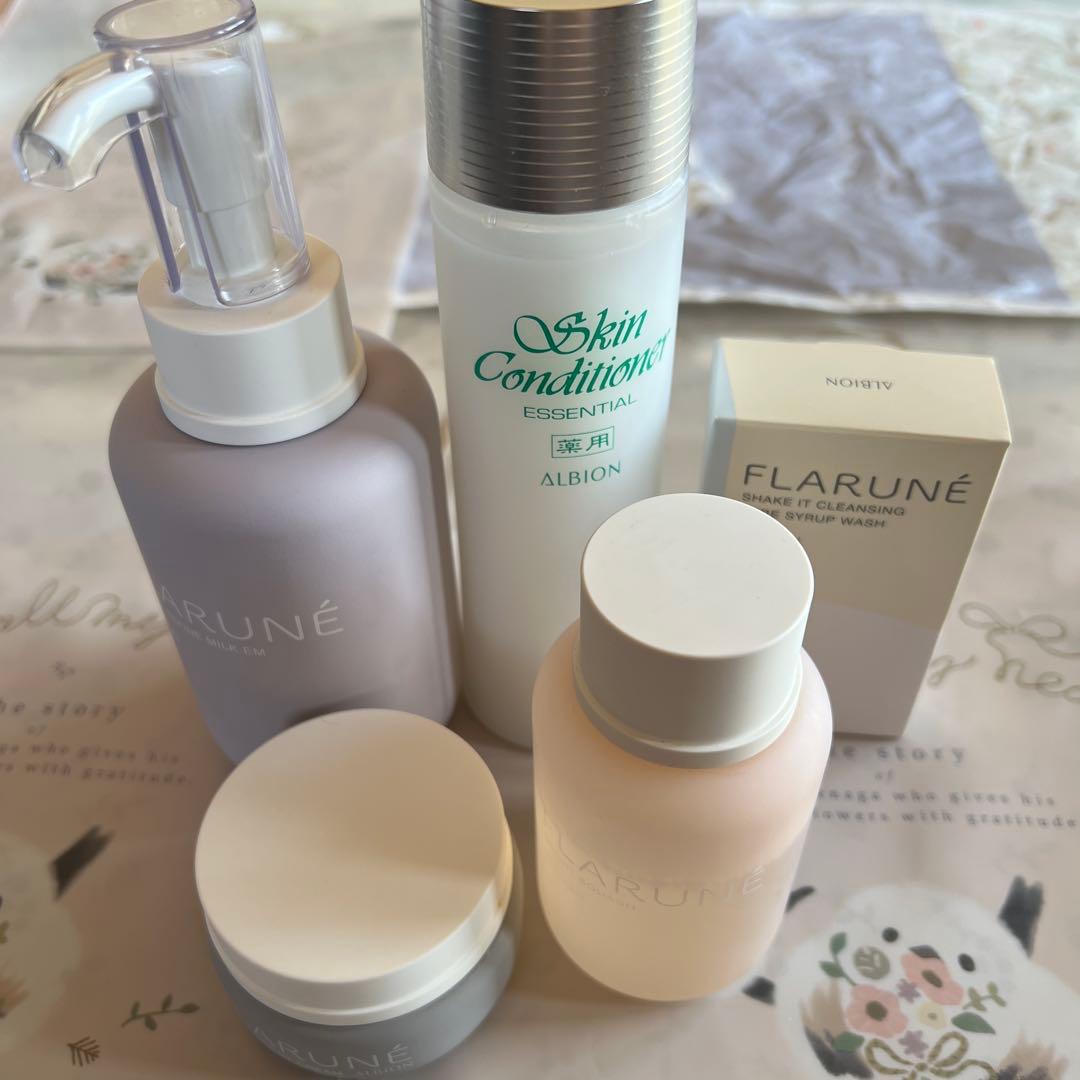 ALBION スキコン& FLARUNÉ乳液&化粧水&クリーム&サンプル
