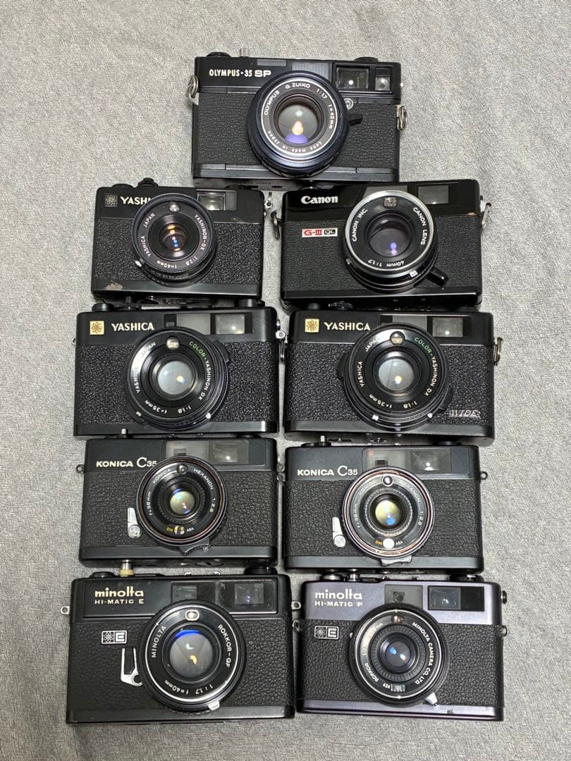 ⭐️希少⭐️9台まとめ売り⭐️ ブラックボディ レンジファインダー フィルムカメラ