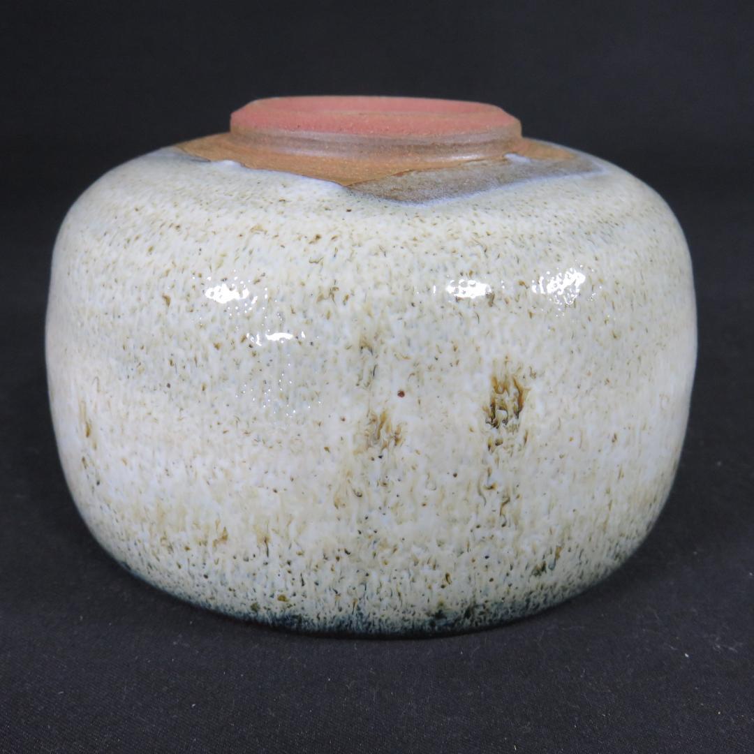 白斑釉 茶碗 在銘 天童焼 若松 共箱 木箱 茶道具 茶器 抹茶碗