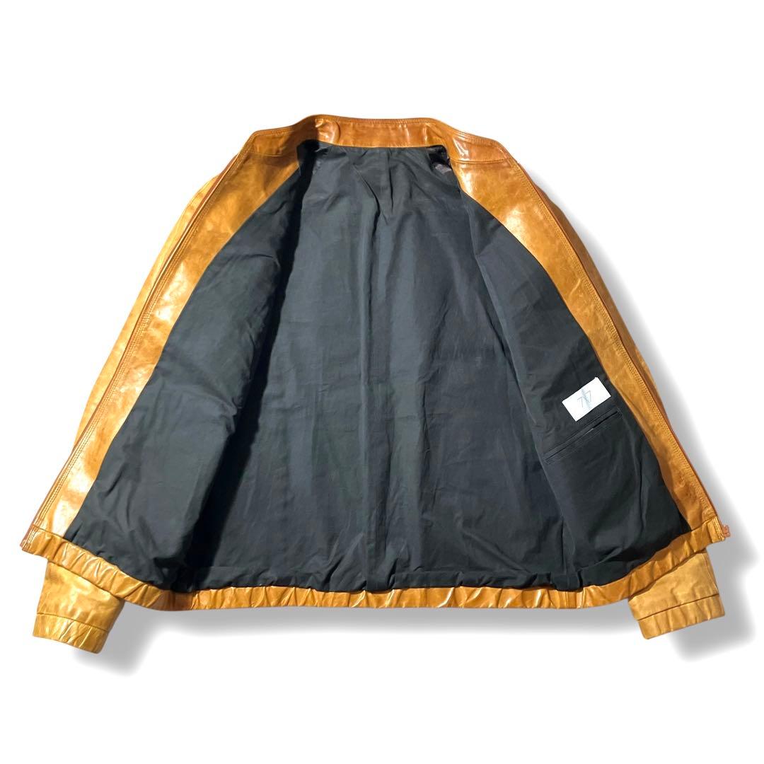 9.8万!希少!馬革 7×7 ヴィンテージ加工 ホースハイドライダースジャケット