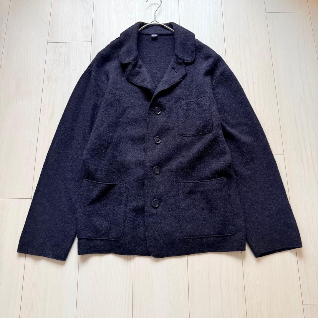 美品・希少✨45R フロート縮絨の908ジャケット　R刺繍　濃紺　ウール