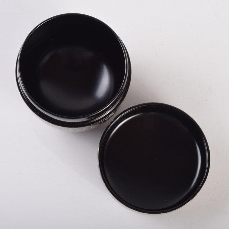 茶道具　中村湖彩作　網目蒔絵　中棗　共箱　V　8650