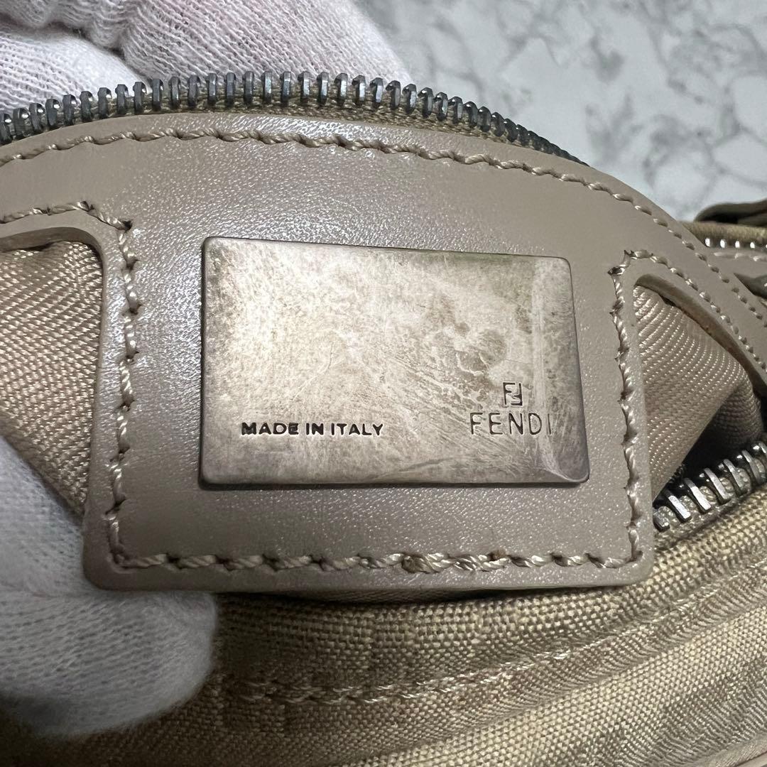 フェンディ シェフバッグ ズッキーノ ワンショルダーバッグ キャンバス レザー