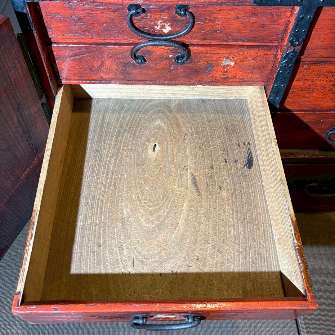 船箪笥　時代箪笥 引出し収納 和家具 アンティーク 伝統工芸 レトロ 和室 座敷