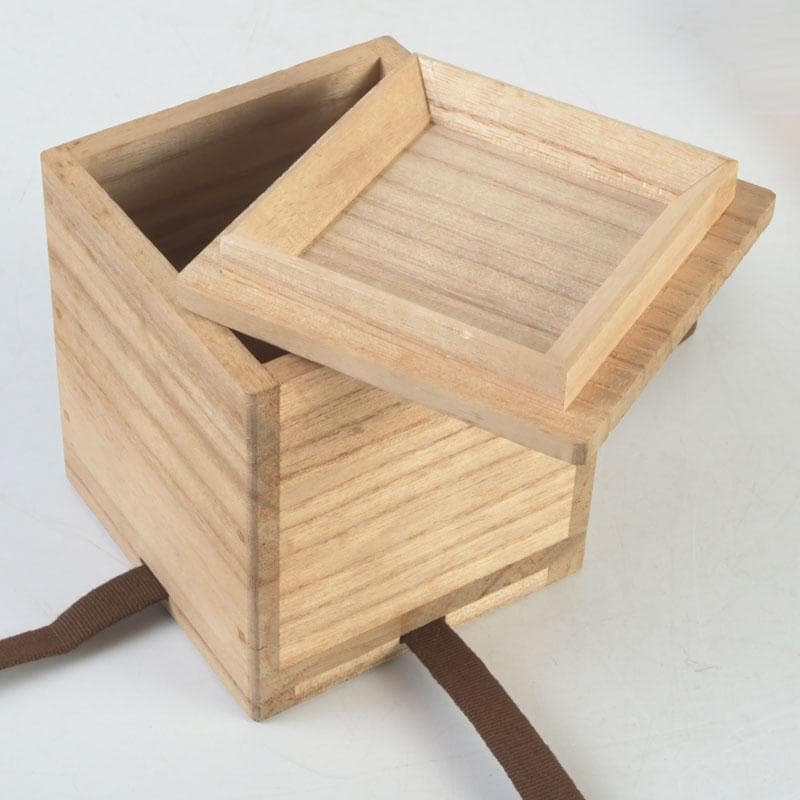 茶道具　朱塗　花草蒔絵　棗　時代箱付　V　9692