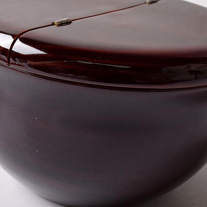 茶道具　塗師　安田春仁作　老松茶入　共箱　V　7893