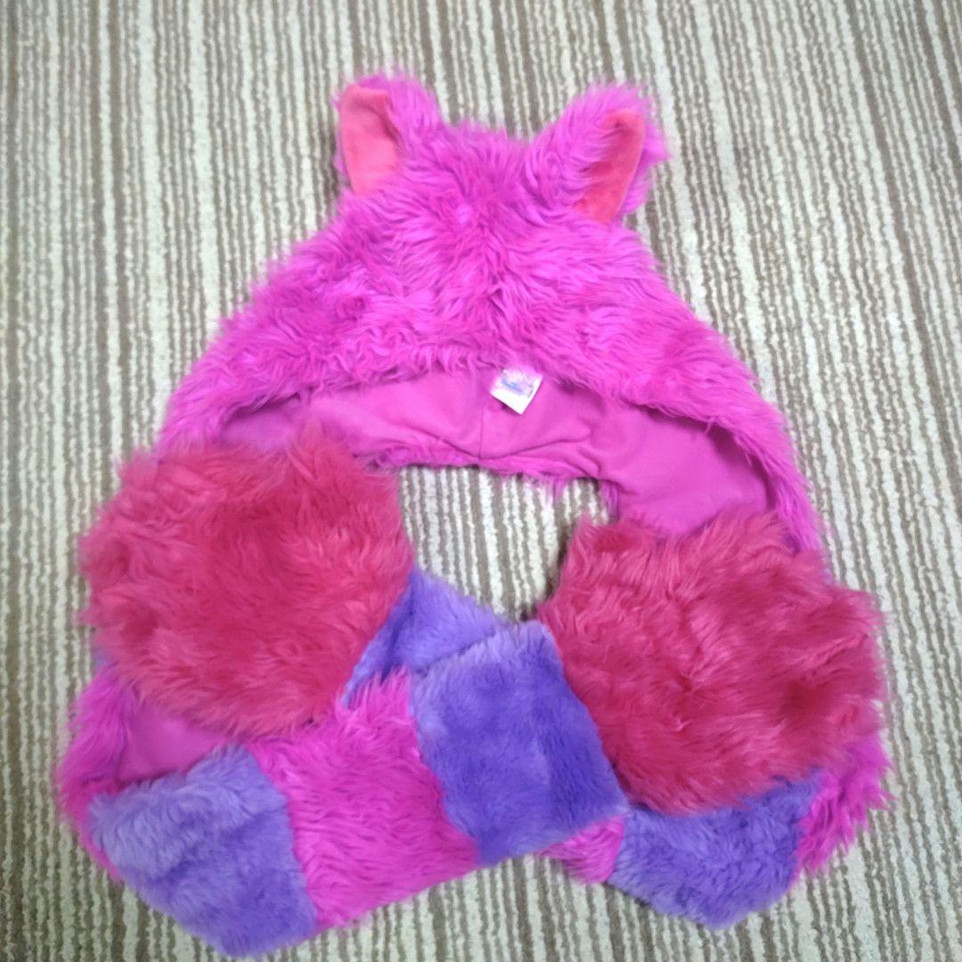 チェシャ猫　マフラーキャップ　ファンキャップ　ディズニー