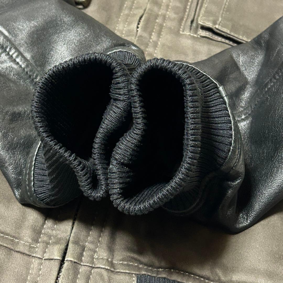 極美品　DIESEL BLACK GOLD シングルライダースジャケット　切替