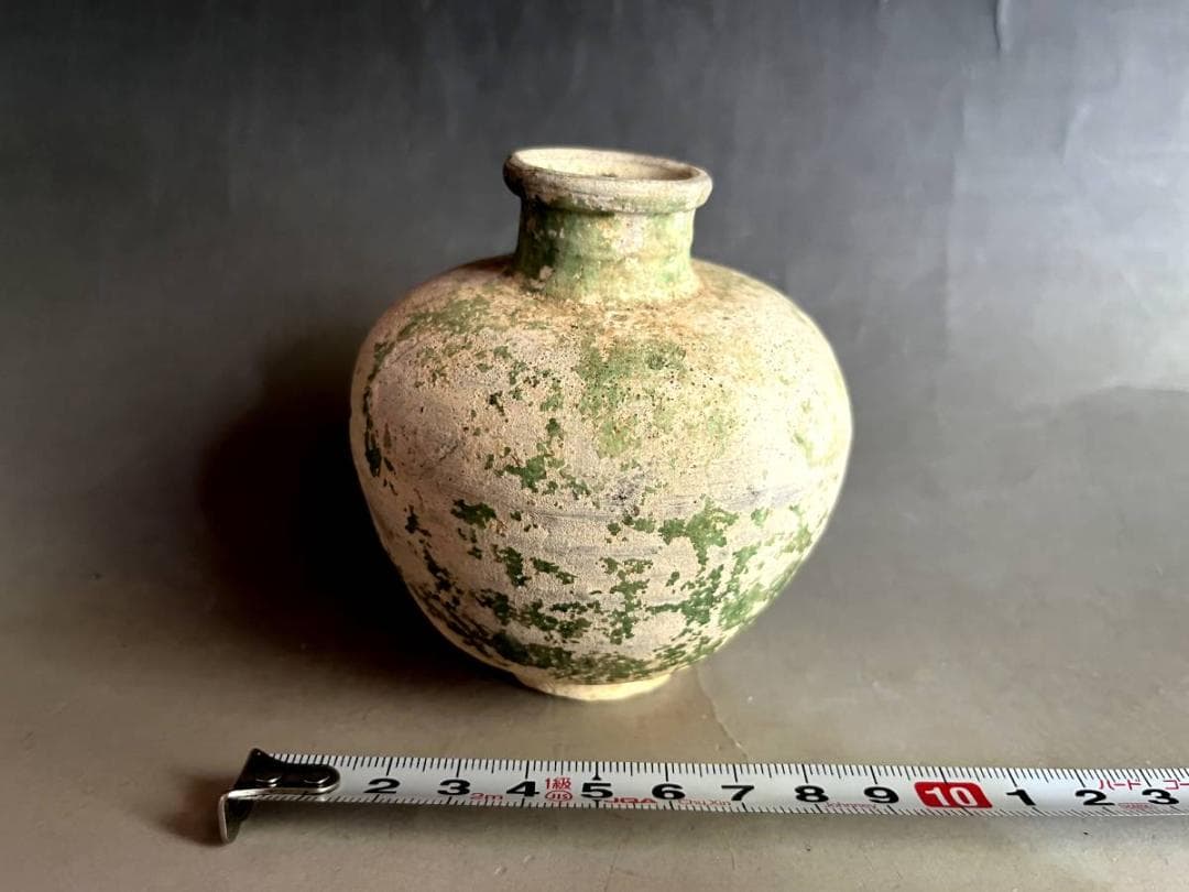 壺■緑釉 土器 須恵器 小壷 発掘品 古壺 時代物 古玩 漢代 時代物 骨董品■