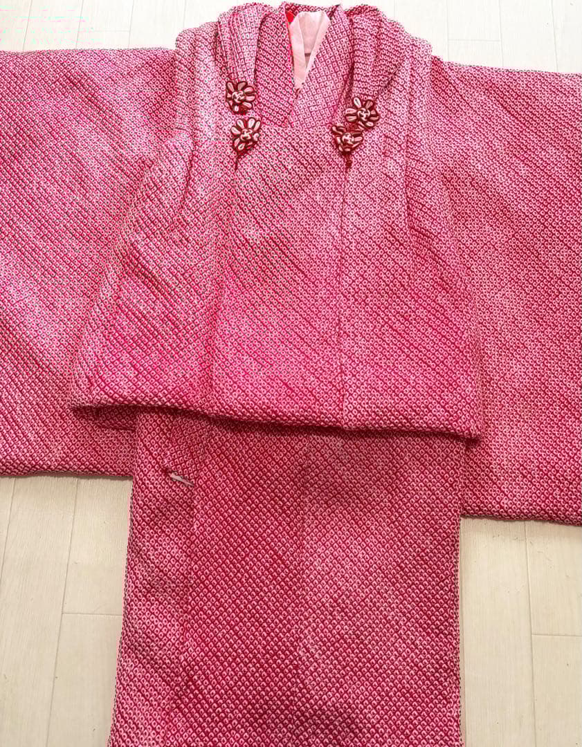 七五三　被布　着物　セット　絞り　総絞り