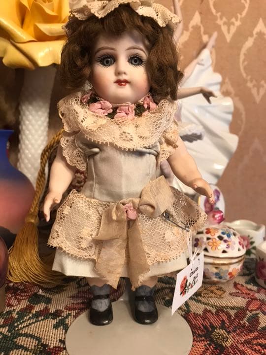 ハンドメイド ビスクドール❷ ドールスタンド付き