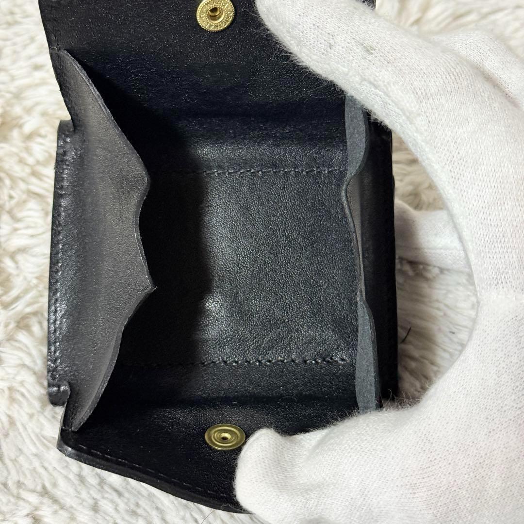 未使用✨IL BISONTE イルビゾンテ　トリフォルドウォレット　レザー　黒