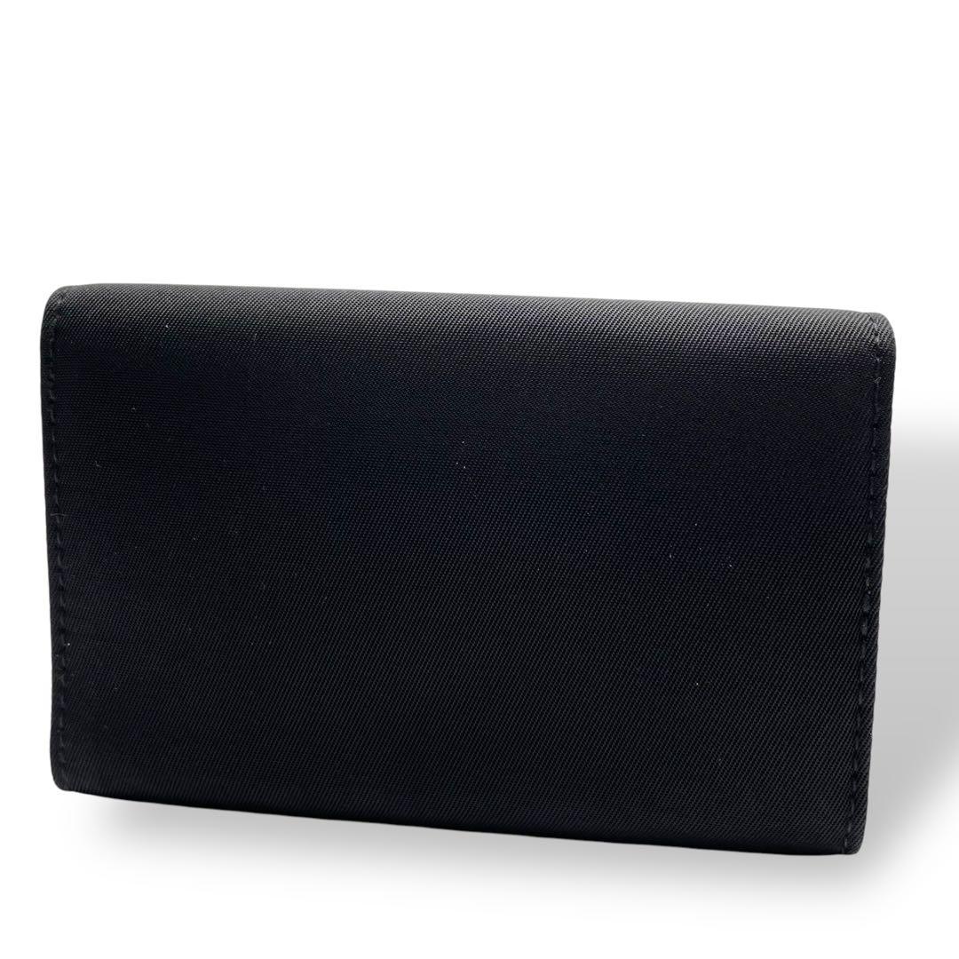 極美品　PRADA プラダ キーケース 6連 テスート ナイロン レザーブラック