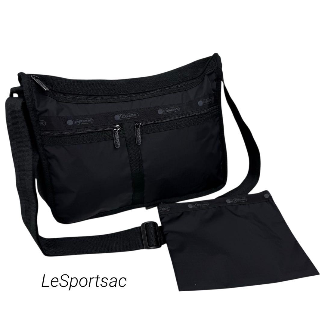 【美品】LeSportsac レスポートサック ショルダーバッグ ブラック