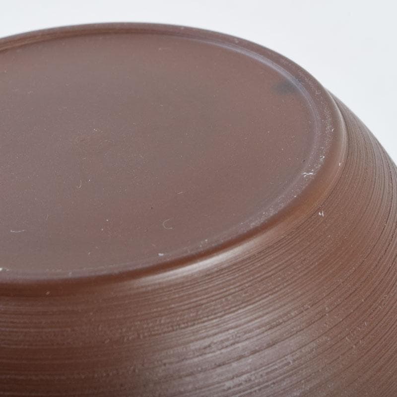 煎茶道具　常滑焼　光松作　朱泥　花草刻　横手急須　V　8655