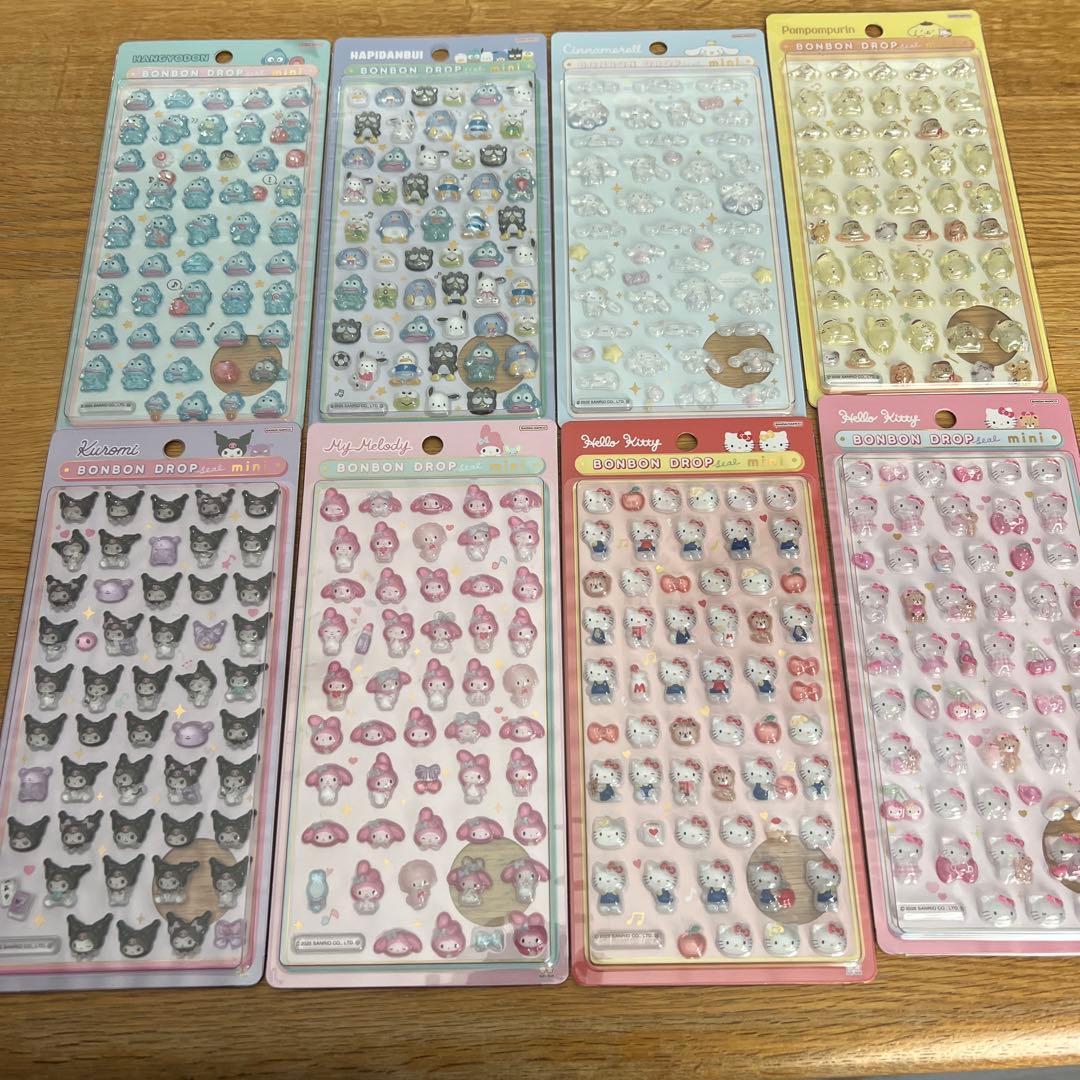 サンリオ ボンボンドロップシール8種類