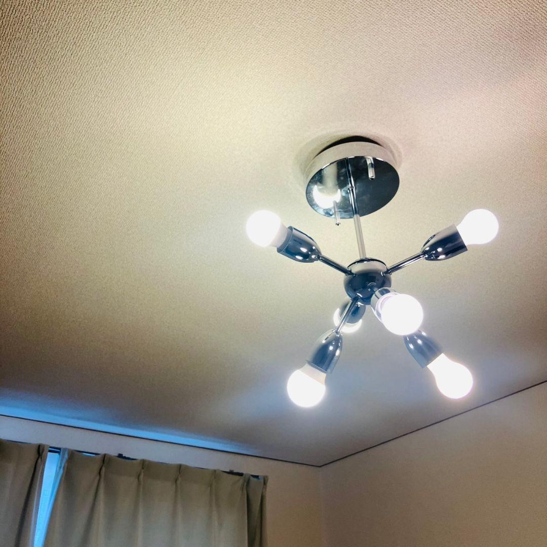 スプートニクランプ 6灯 クロームメタル