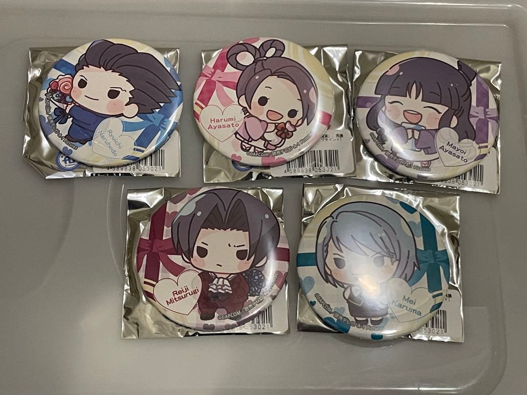 逆転裁判　アニメ　缶バッジ　コンプセット