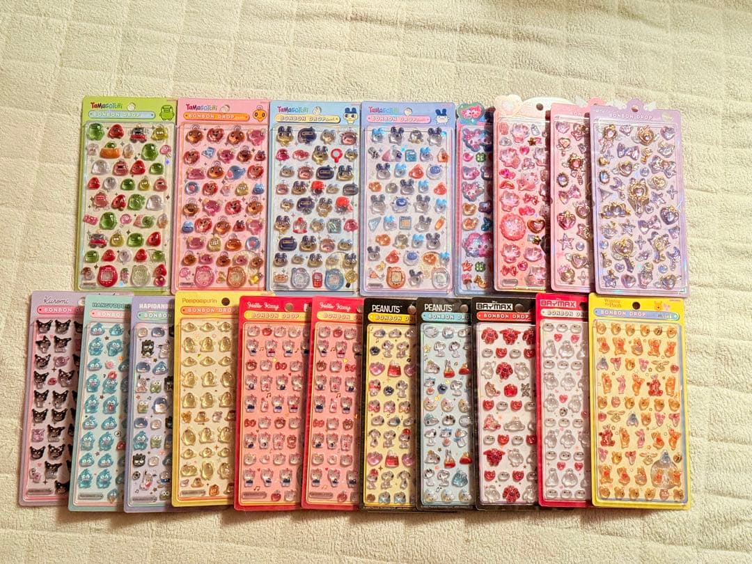 ボンボンドロップシール たまごっち サンリオ ディズニー スヌーピー うるちゅる