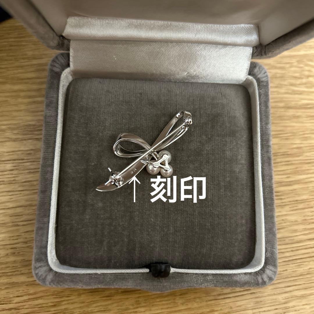 MIKIMOTO ミキモト　真珠　ベビーパール　ブローチ シルバー 3珠